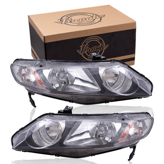 Headlight for 2006-2011 Civic Sedan 33101SNCA01 Set HO2502127