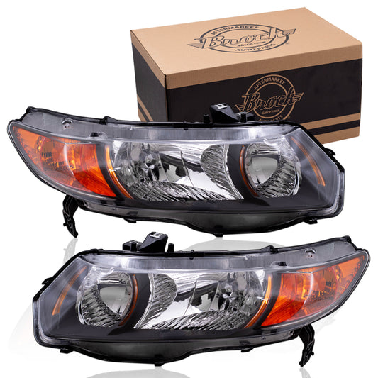 Headlight for 2006-2009 Civic Si Coupe 33101SVBA02 Set