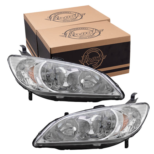 Headlight for 2004-2005 Civic 33101S5AA51 Set