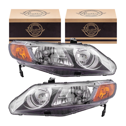 Headlight for 2006-2008 Civic Sedan 33151SNAA02 Set