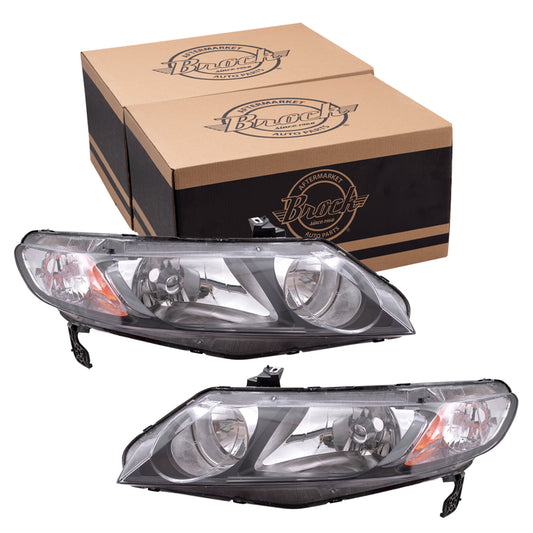 Headlight for 2006-2011 Civic Sedan 33101SNCA01 Set