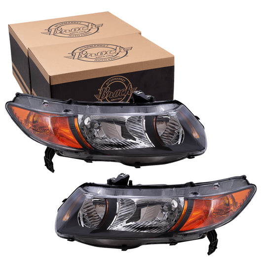 Headlight for 2006-2009 Civic Si Coupe 33101SVBA02 Set