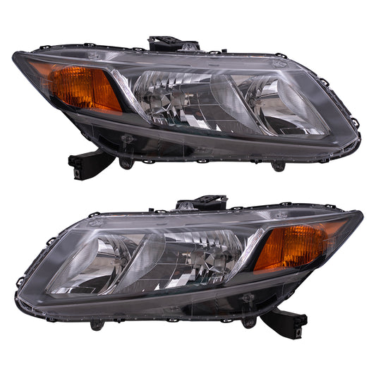Headlight for 2012-2012 Civic Exc Hybrid 33150TR0A01 Set