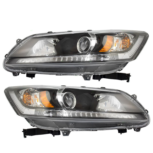 Headlight for 2013-2015 Accord Sedan w/o Daytime Running Light 33150T2AA01 Set HO2502151