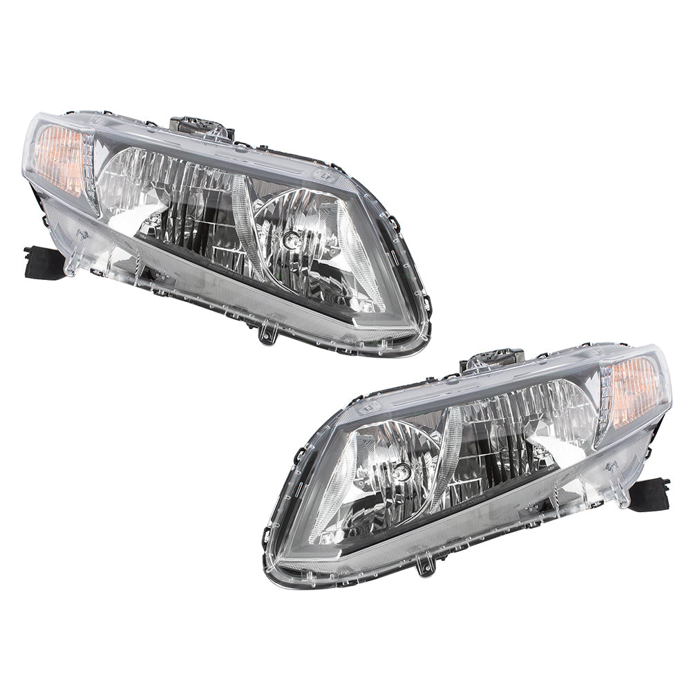 Headlight for 2013-2015 Civic 13-15 Sedan 13 Coupe 33150TR0A51 Set