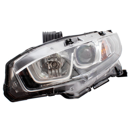 Headlight for 2016-2020 Civic Chrome 16-20 Sedan-16-19 Coupe-17-18 Hatchback 33150TBAA01 Left