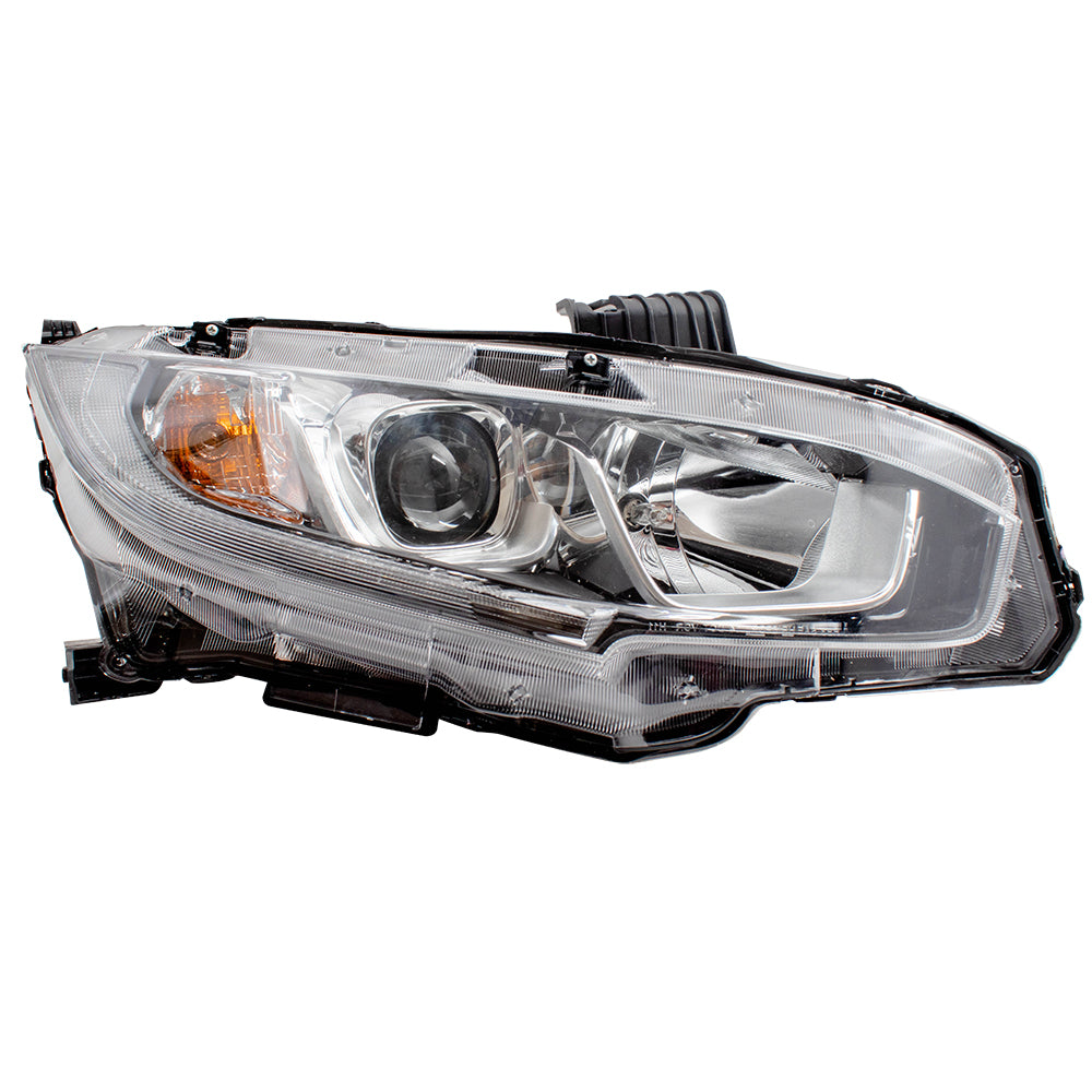 Headlight for 2016-2020 Civic Chrome 16-20 Sedan-16-19 Coupe-17-18 Hatchback 33150TBAA01 Set