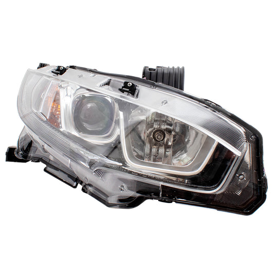 Headlight for 2016-2020 Civic Chrome 16-20 Sedan-16-19 Coupe-17-18 Hatchback 33100TBAA01 Right