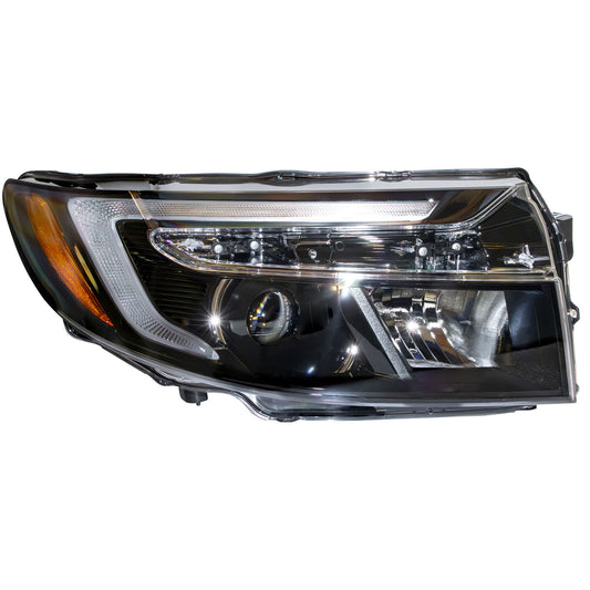 Brock  Passenger Side Right LED Combination Headlight Assembly With 5 Pin Connector Compatible with 2021-2025 Honda Ridgeline EX-L/RTL/Sport Without Automatic High Beams 7221-0117R