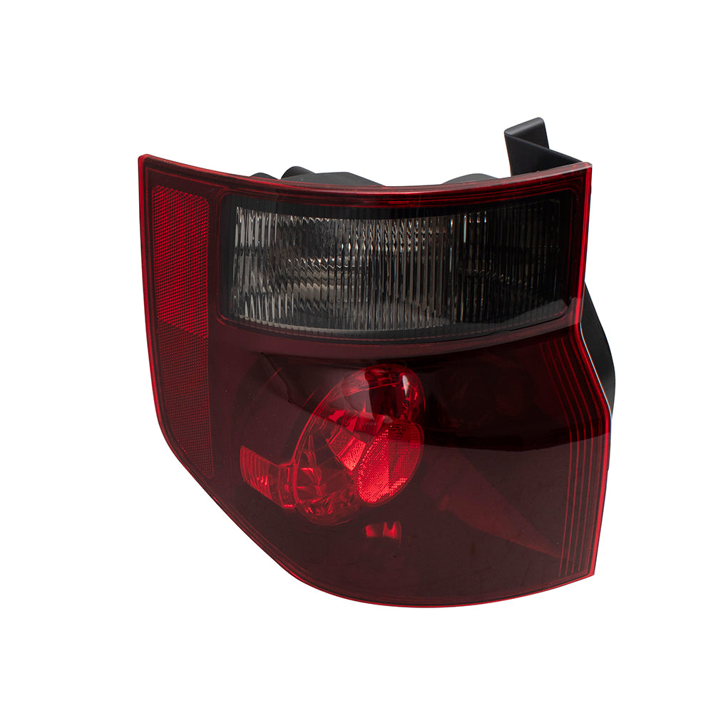 Brock Replacement Driver and Passenger Taillights Tail Lamps with Dark Red Lens Compatible with 03-08 Element 33551SCVA11 33501SCVA11