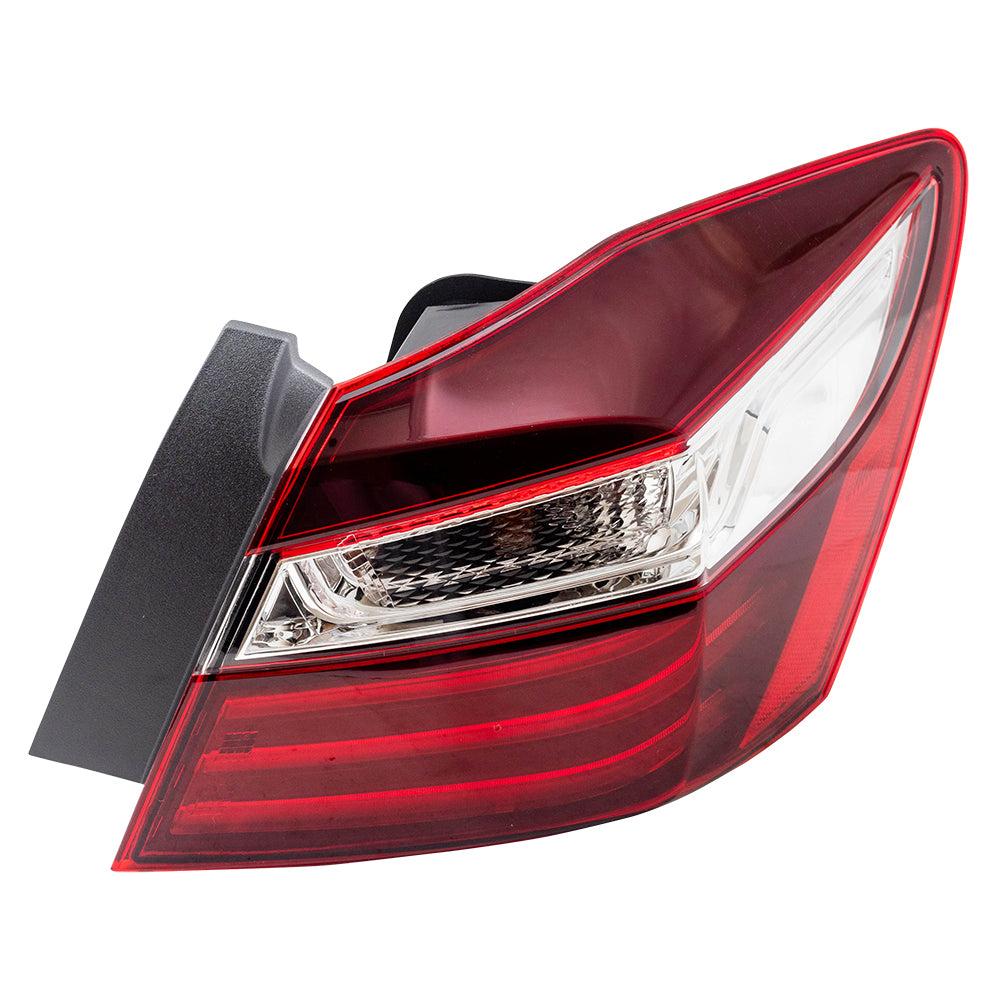 Brock Replacement Tail Light Compatible with 2016-2017 Accord Sedan Passenger Quarter Panel Mounted Taillamp fits 33500T2AA21 33500-T2A-A21