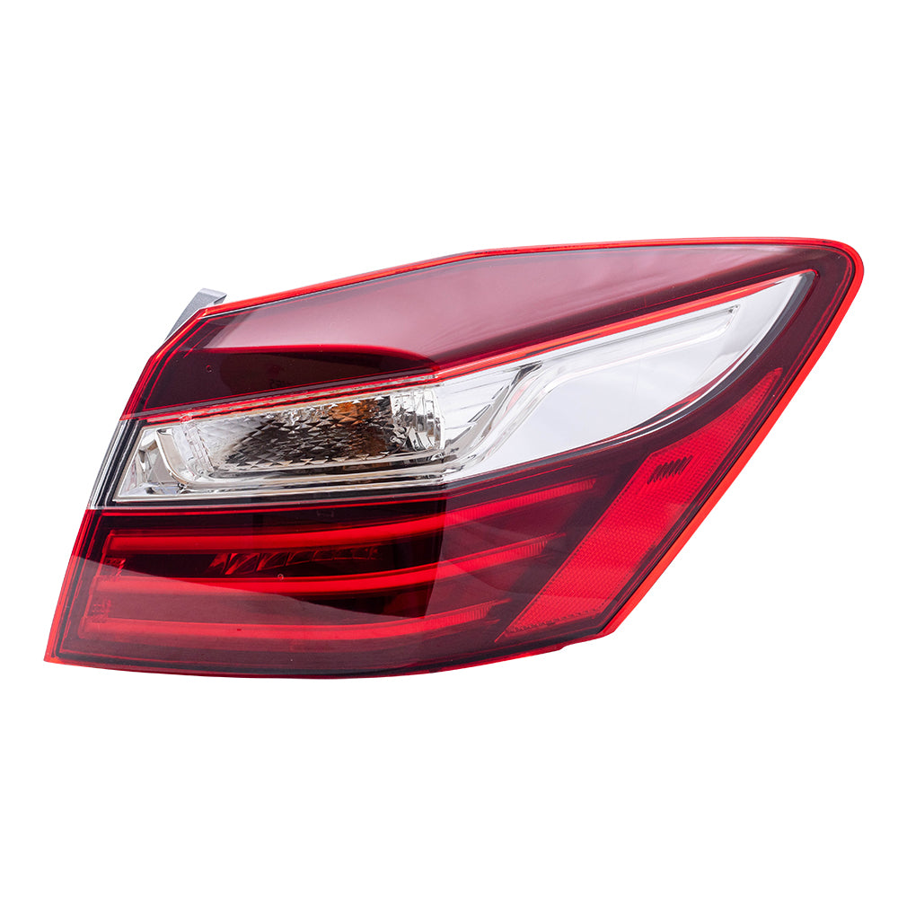 Brock Replacement Tail Light Compatible with 2016-2017 Accord Sedan Passenger Quarter Panel Mounted Taillamp fits 33500T2AA21 33500-T2A-A21