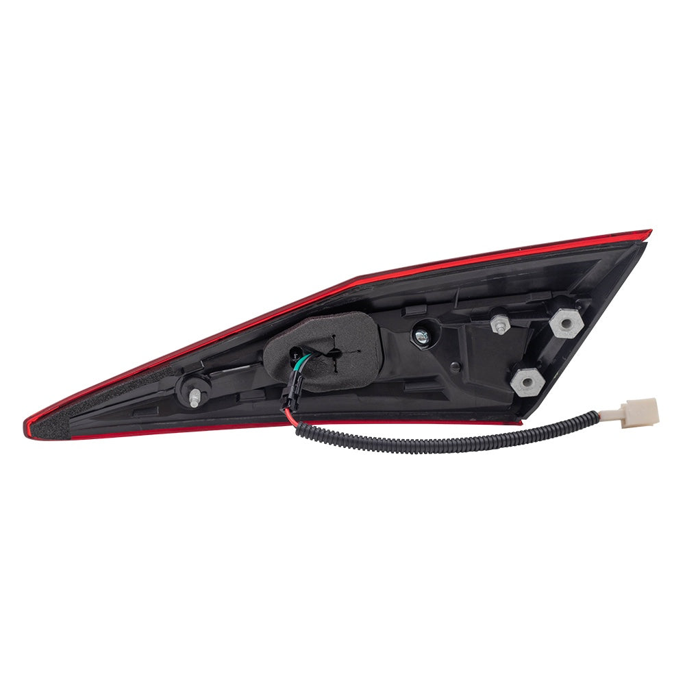 Brock 7222-0055LC2 Rear Driver Side Left Combination Tail Light Assembly 2 Piece Set Body and Lid Mounted Compatible With 2016-2021 Honda Civic Sedan