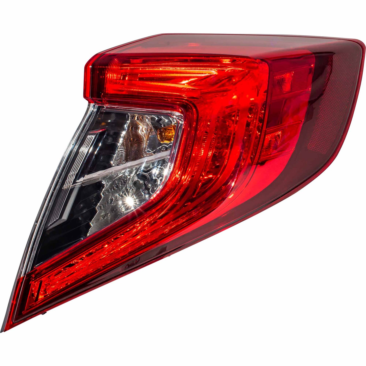 Brock Passenger Side Right CAPA Certified Combination Tail Light Assembly Body Mounted Compatible With 2016-2021 Honda Civic Sedan 7222-0055R-CAPA