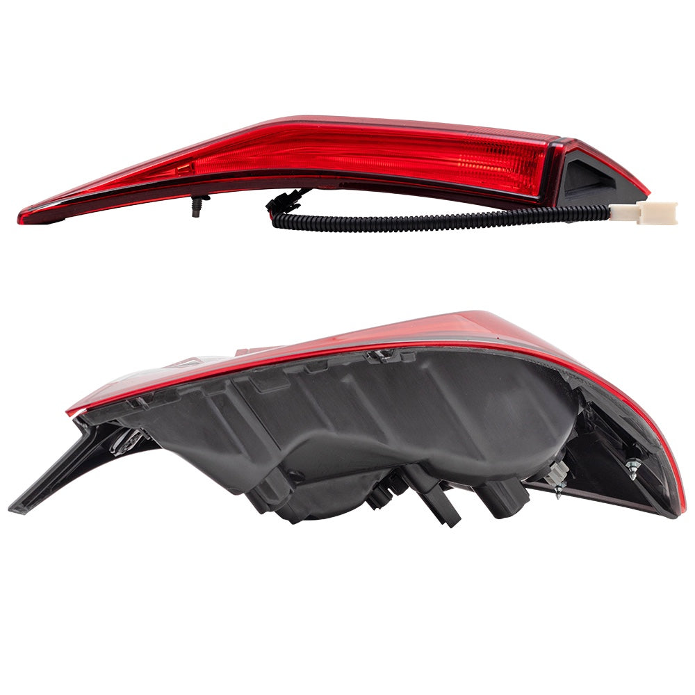 Brock 7222-0055RC2 Rear Passenger Side Combination Tail Light Assembly 2 Piece Set For 2016-2021 Honda Civic Sedan