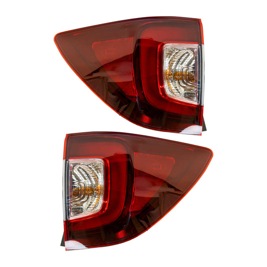 Brock 7222-0063LR Driver Left Passenger Right Combination Tail Light Assembly Set Compatible with 2019-2022 Honda Pilot Black Edition/Sport 2022-2023 Honda Passport TrailSport