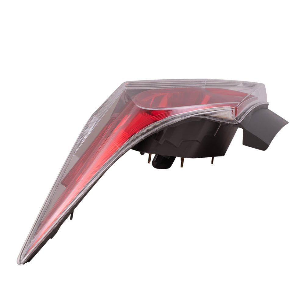 Brock Replacement Driver and Passenger Taillights Tail Lamps Compatible with 08-12 Accord 33550TA0A01 33500TA0A01