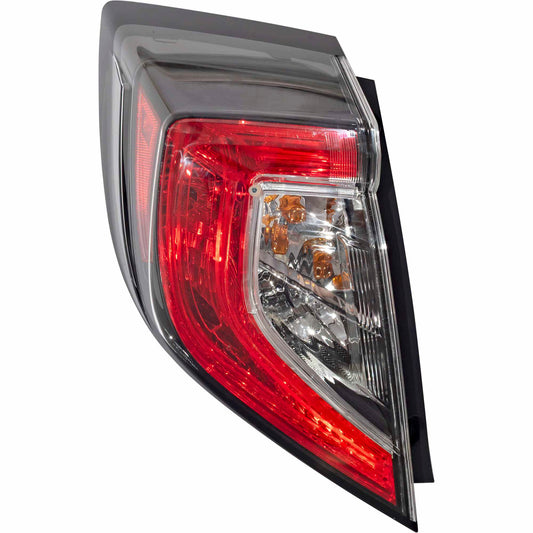 Brock Driver Left Combination Tail Light Assembly Body Mounted Compatible with 2017-2021 Honda Civic Hatchback 2017-2021 Honda Civic Type R 7222-0085L