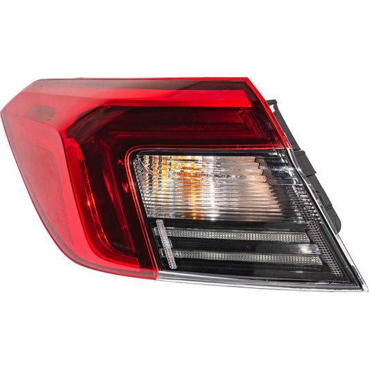 Brock Driver Side Left Combination Tail Light Assembly Body Mounted Compatible with 2022-2024 Honda Civic Sedan 7222-0086L