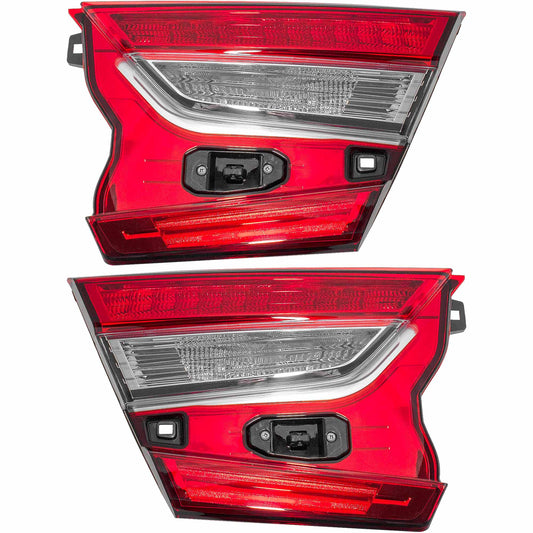 Brock 7222-0089LR Driver Side Left Passenger Side Right Combination Tail Light Assembly Set Lid Mounted Compatible with 2018-2020 Honda Accord Hybrid