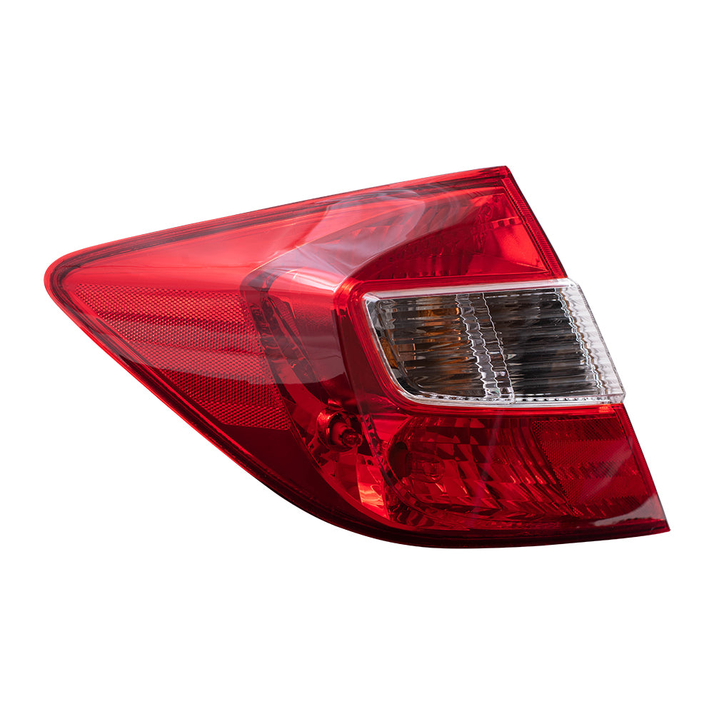 Brock Replacement Drivers Taillight Tail Lamp Lens Compatible with 12 Civic Sedan 33550TR0A01