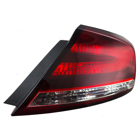 Brock Replacement Passengers Taillight Tail Lamp Lens Compatible with 14-15 Civic Coupe 33500-TS8-A51 HO2801187