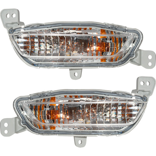 Brock Driver Side Left Passenger Side Right Turn Signal Light Assembly Without Park Light Set Compatible with 2021-2025 Honda Ridgeline 2022-2025 Honda Passport 7224-0004LR