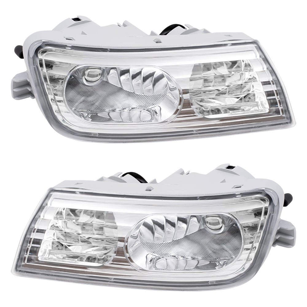 Brock Replacement Driver and Passenger Fog Lights Lamps Compatible with 07-09 MDX 33951-STX-A01 33901-STX-A01