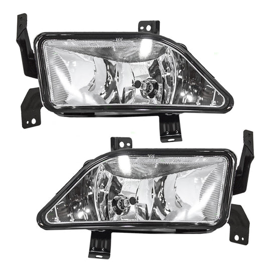 Brock Replacement Driver and Passenger Fog Lights Lamps Compatible with 06-08 Pilot SUV 33951-S9V-A11 33901-S9V-A11