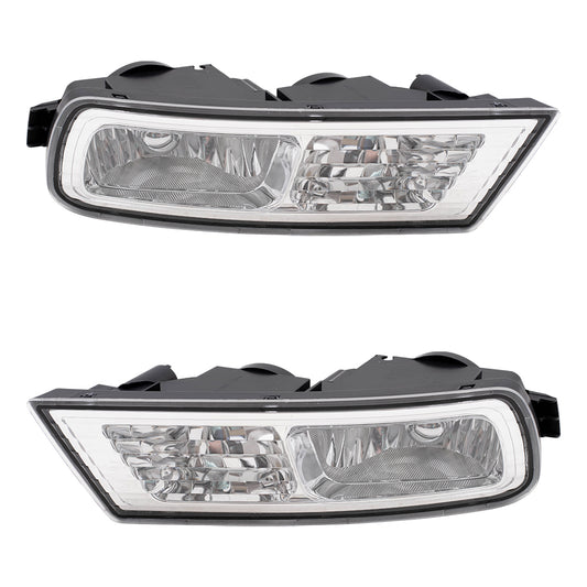Brock Replacement Driver and Passenger Side Fog Light Units Compatible with 2010-2013 Acura MDX