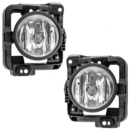 Brock Replacement Driver and Passenger Fog Lights Lamps Compatible with 2009-2010 TSX 04395-TL0-306 04390-TL0-306