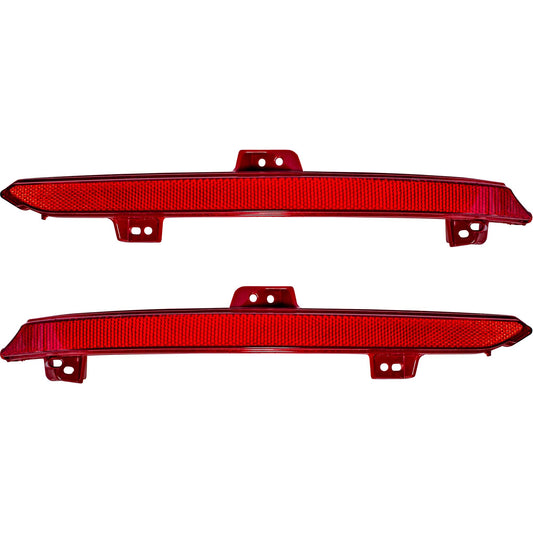 Brock 7227-0003LR Driver Side Left Passenger Side Right Bumper Reflector Rear Assembly Set Compatible with 2018-2022 Honda Accord Sedan 2018-2022 Honda Accord Hybrid