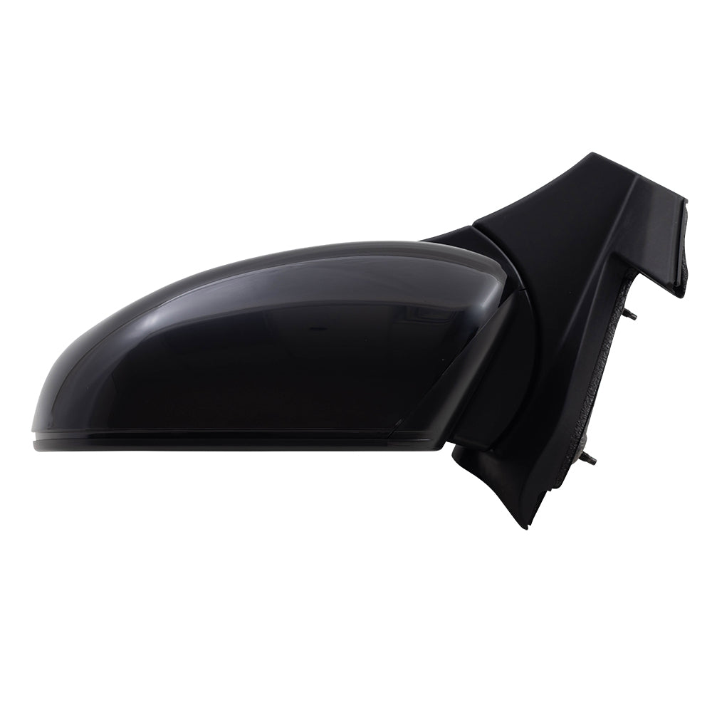 Brock Aftermarket Replacement Driver Left Power Door Mirror Assembly Paint To Match Black Manual Folding With Heat-Signal-Memory Without Auto Dimming