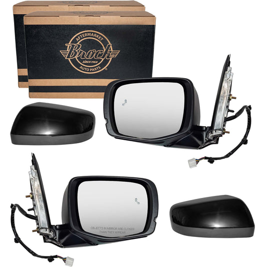 Power Mirror for 2023-2025 Pilot Blind Spot Detection Turn Signal Indicator Memory Heated 76258T90A21 Set HO1320365