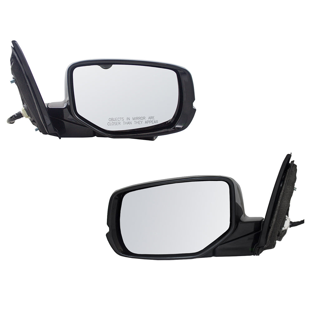 Brock Replacement Pair Set Power Side View Mirrors Heated Signal Camera Compatible with 13-17 Accord 76250T2GA11ZC 76200T2GA42ZC