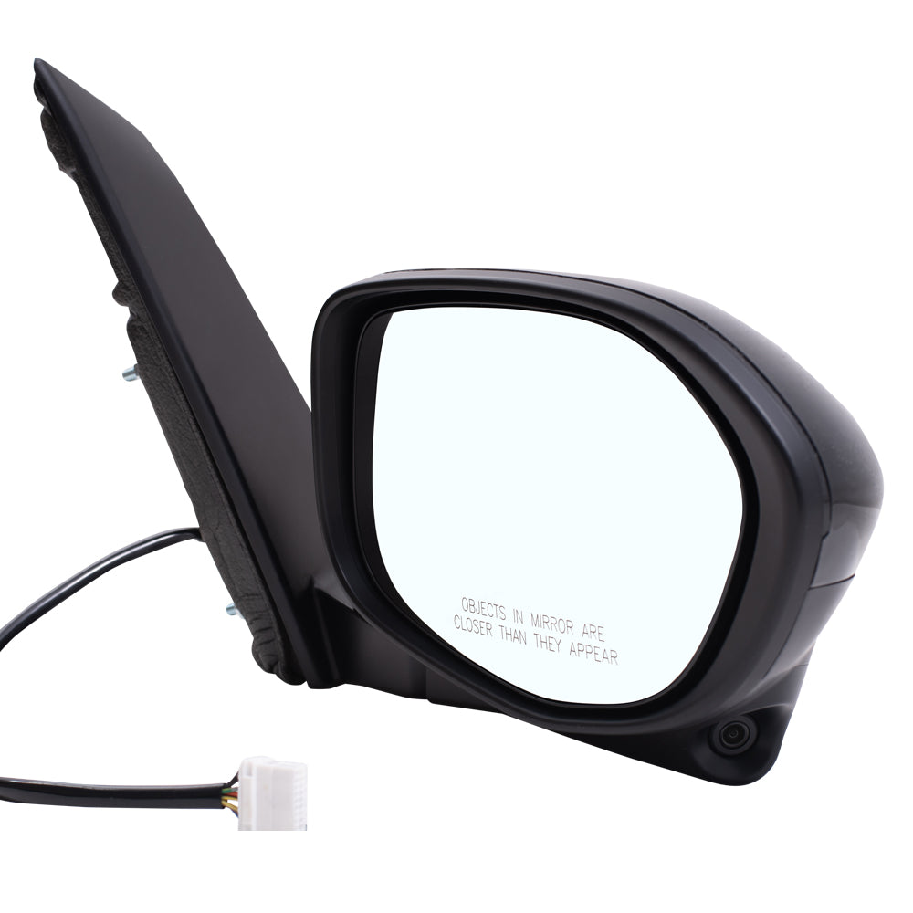 Brock Aftermarket Replacement Passenger Right Power Mirror With Heat-Camera Without Signal-Memory Paint To Match Black Compatible With 2014-2017 Honda Odyssey EX/EX-L