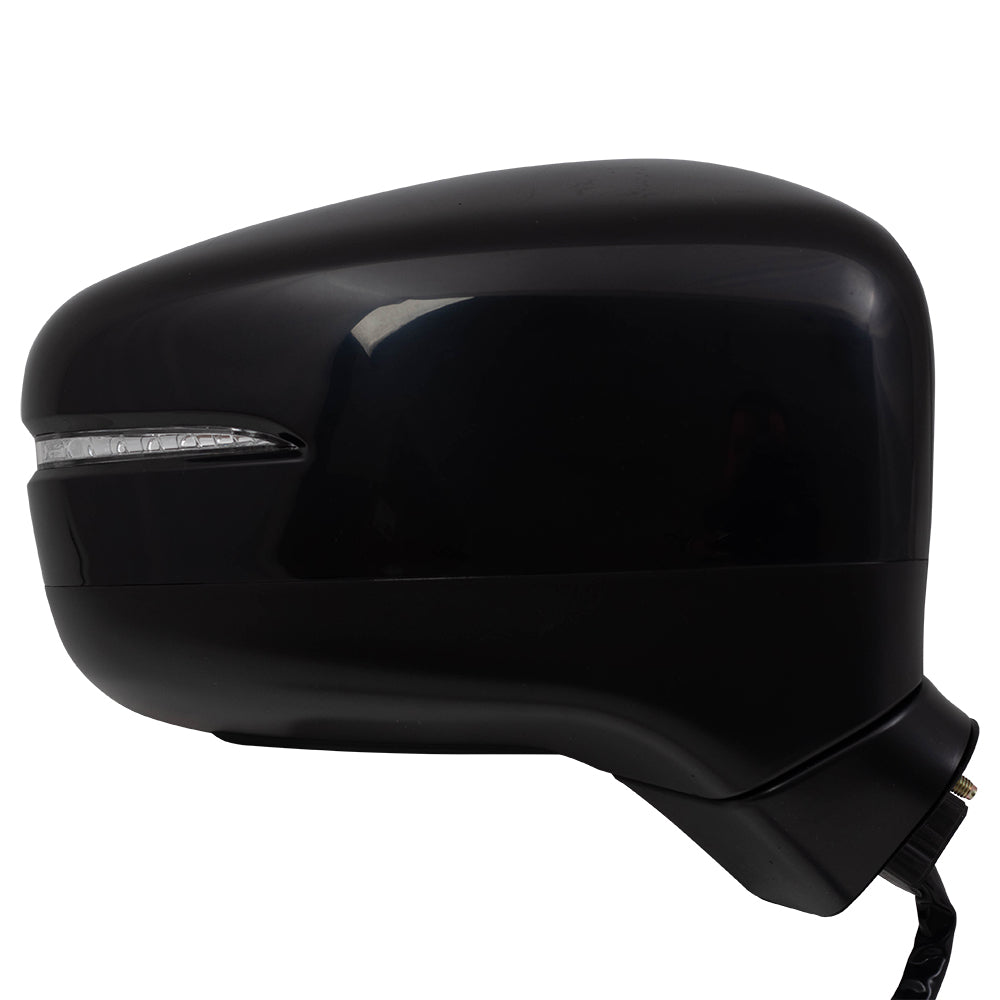 Brock Aftermarket Replacement Driver Left Passenger Right Power Mirror Paint To Match Black Manual Folding With Heat-Signal-Memory Without Auto Dimming-RH Side View Camera