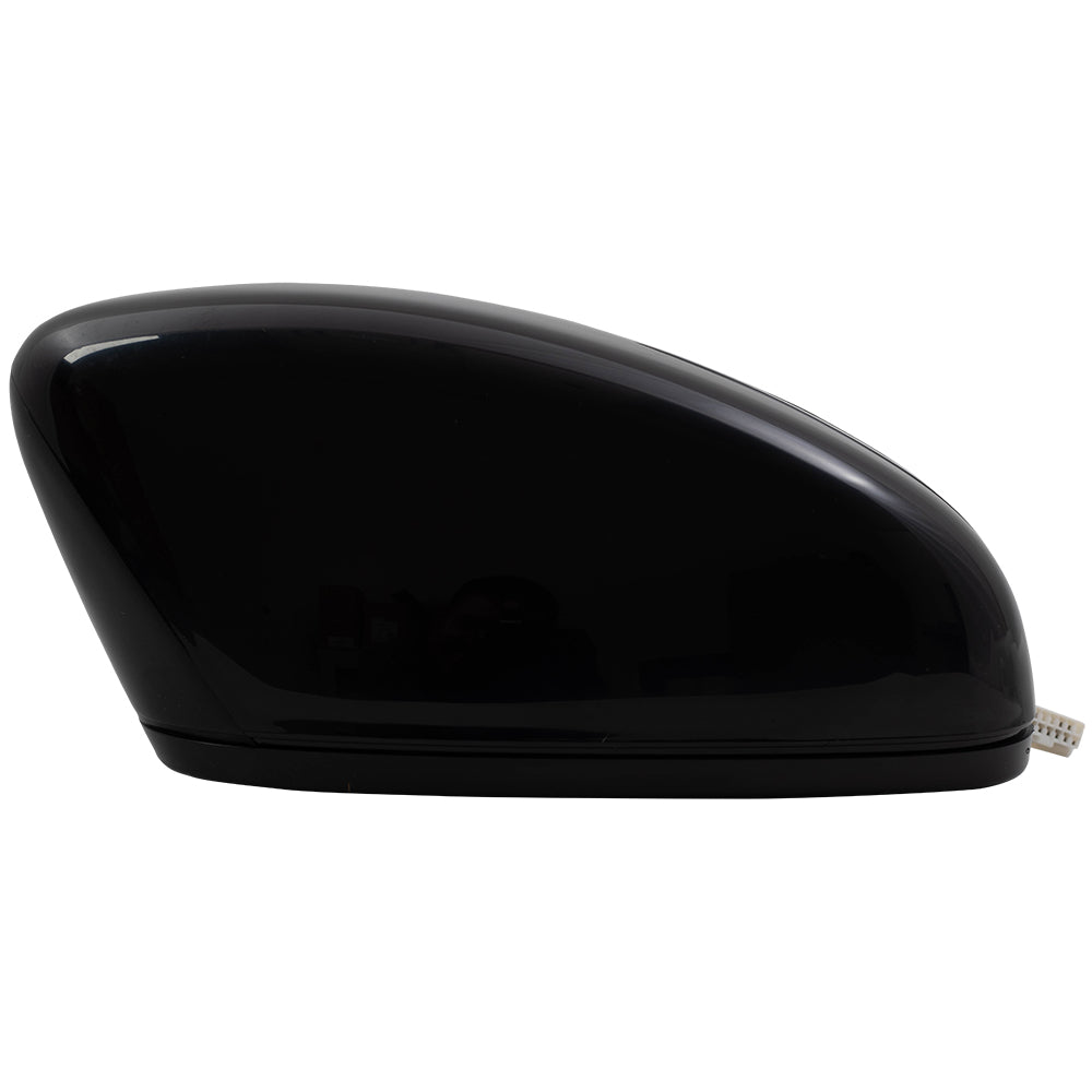 Brock Aftermarket Replacement Passenger Right Power Mirror Paint To Match Black Manual Folding With Heat-Signal-Memory Without Auto Dimming