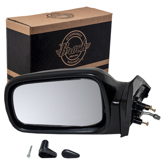 Brock Replacement Drivers Manual Remote Side View Mirror Compatible with 1988-1991 Civic Hatchback 76250SH3A02