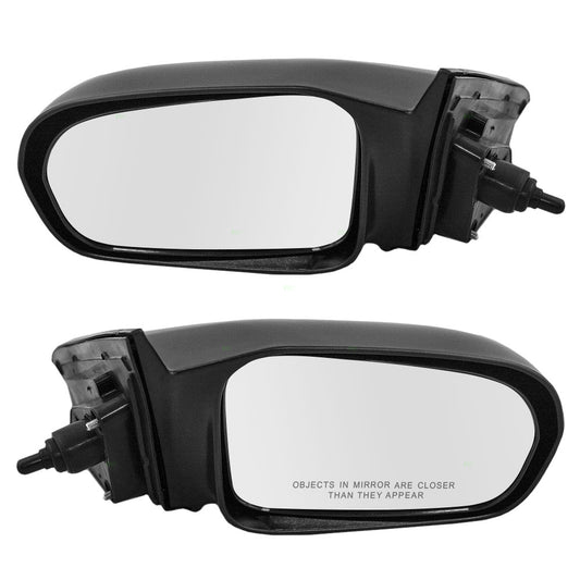 Brock Replacement Driver and Passenger Manual Remote Side View Mirror Compatible with 2001-2005 Civic Coupe 76250-S5P-A01 76200-S5P-A01