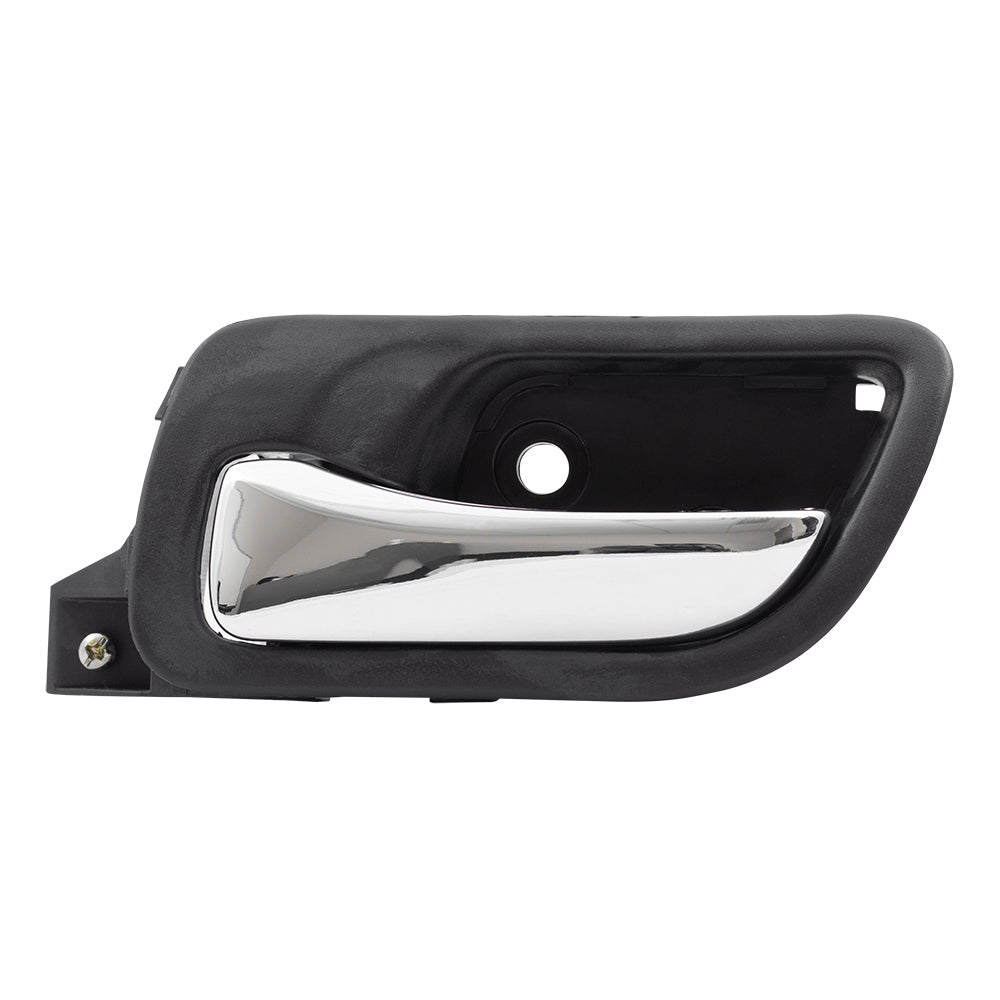 Brock Replacement Drivers Front Inside Interior Door Handle Chrome Lever w/ Black Housing Compatible with Accord 72160-SDA-A02ZC
