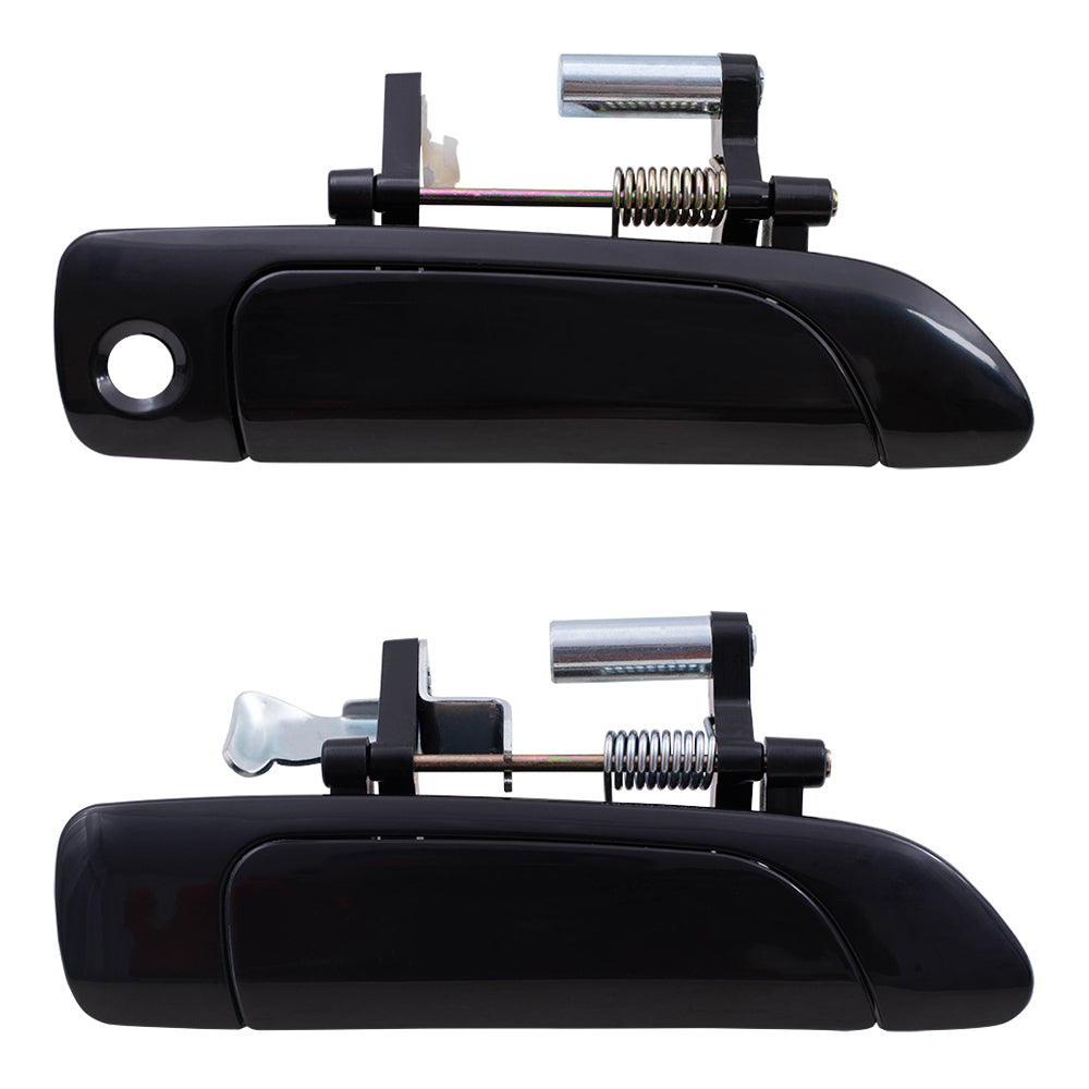 Brock Replacement Passengers Set of Front & Rear Outside Exterior Outer Door Handles compatible with Civic Sedan 72140-S5A-013 72640-S5A-003