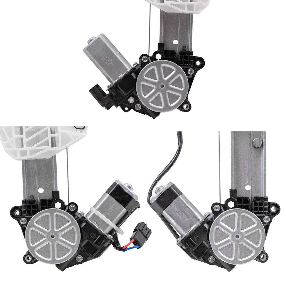 Brock Replacement Driver and Passenger Side Front and Rear Power Window Regulators with Motor 4 Piece Set Compatible with 2017-2020 CR-V LX & 2020 CR-V Hybrid LX