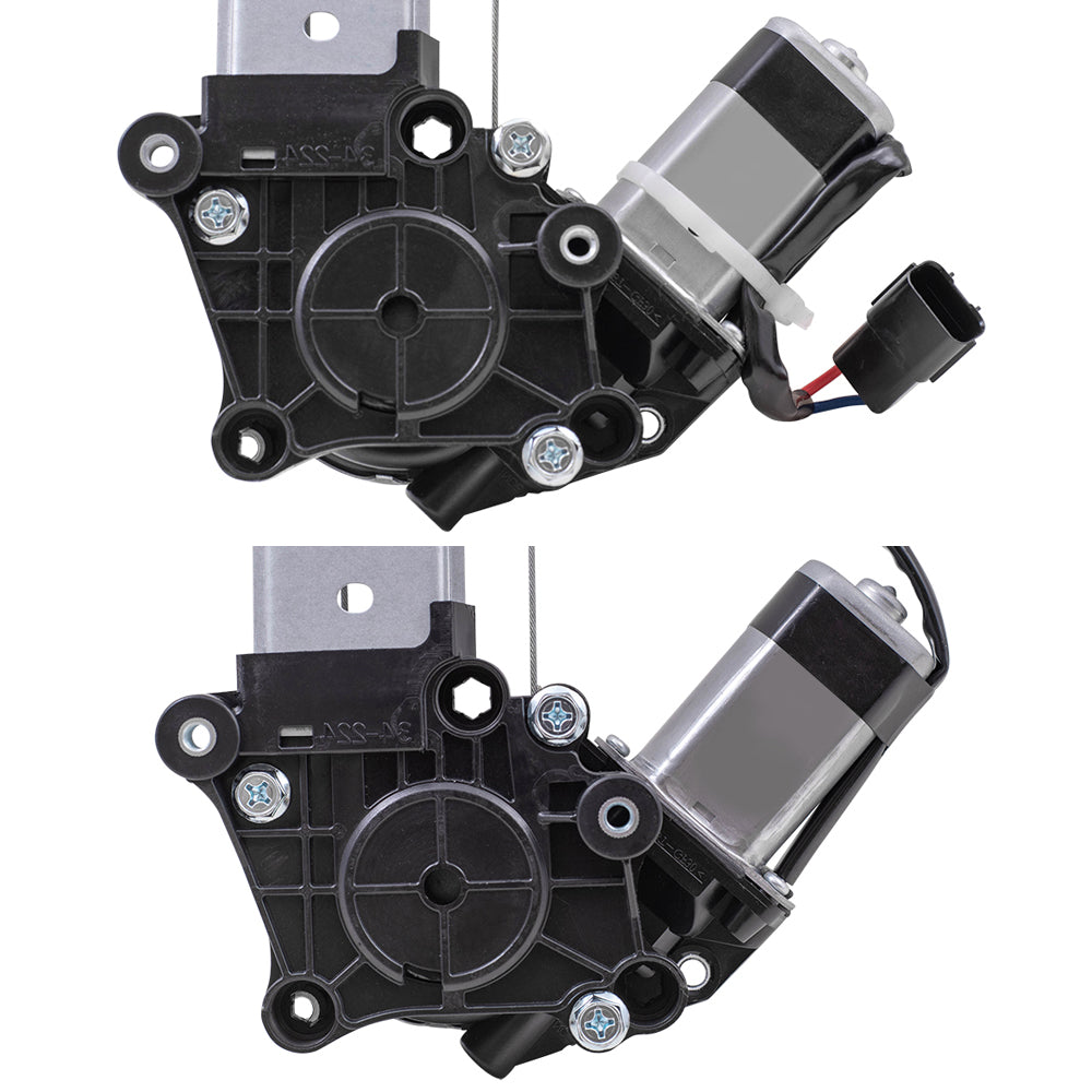 Brock Replacement Front and Rear Passenger Side Power Window Regulators with Motor-2 Pin Connector Compatible with 2017-2020 CR-V LX & 2020 CR-V Hybrid LX