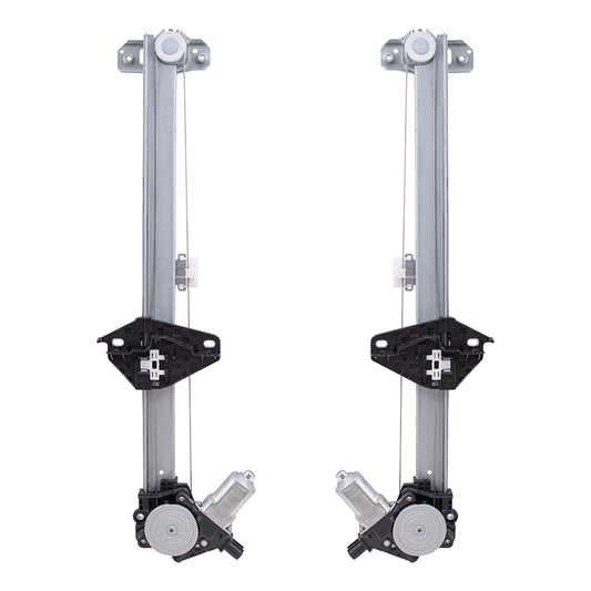 Brock Replacement Driver and Passenger Front Power Window Lift Regulators & Motors Assemblies Compatible with 07-11 SUV 72250-SWA-A01 72210-SWA-A01