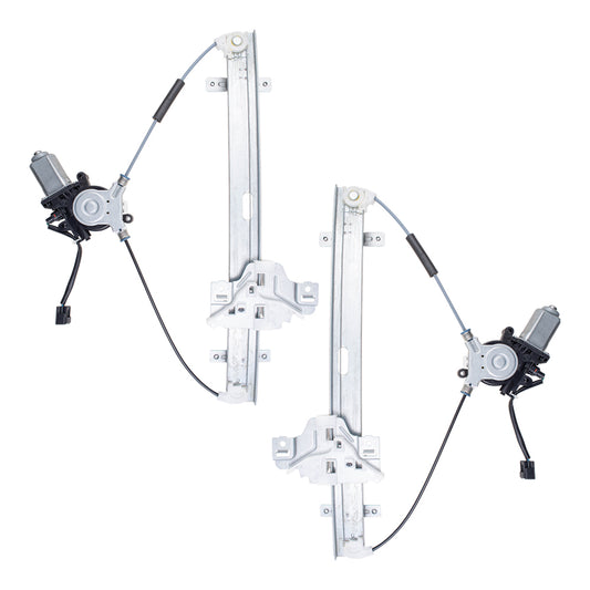Brock Replacement Driver and Passenger Front Power Window Lift Regulators & Motors Assemblies Compatible with 98-02 Pickup 8972544530 8972544520