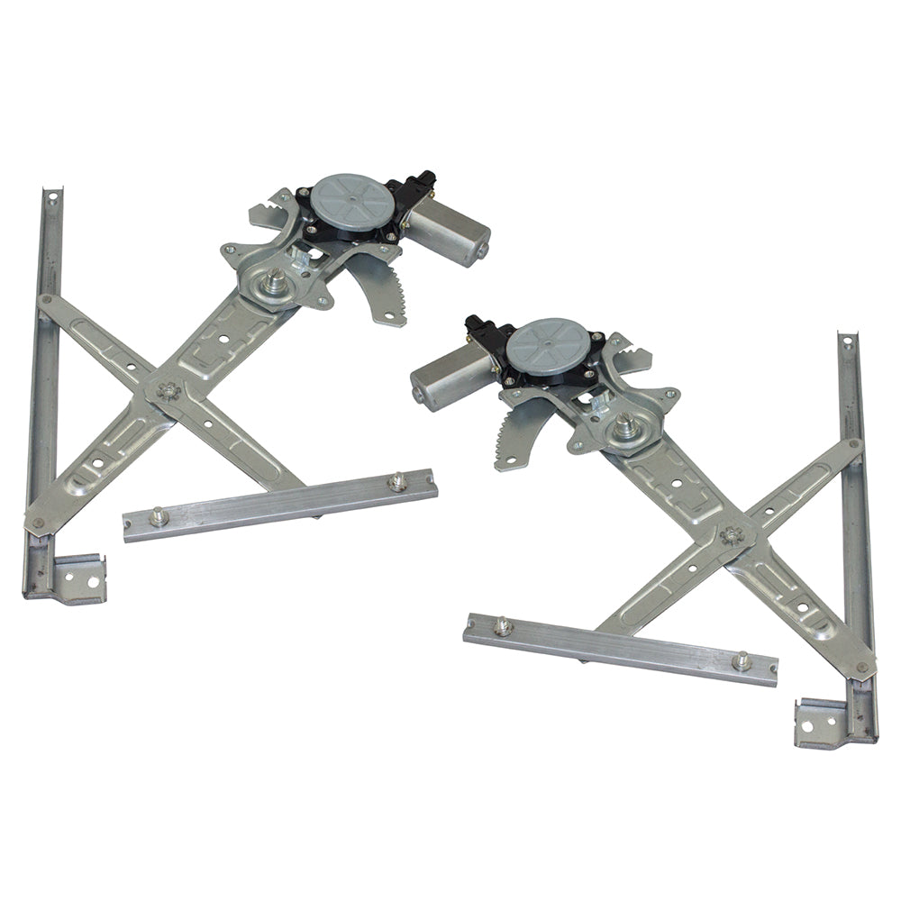 Brock Replacement Pair Set Front Power Window Lift Regulators w/ Motors Assemblies Compatible with 12-15 Civic Sedan 72251-TR0-A01 617-58970R