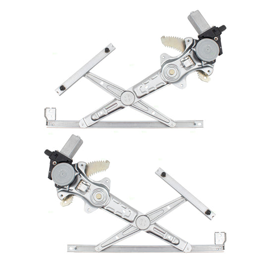 Brock Replacement Pair Set Front Power Window Lift Regulators w/ Motors Assemblies Compatible with 12-15 Civic Coupe 72251TS8A21 72211TS8A21