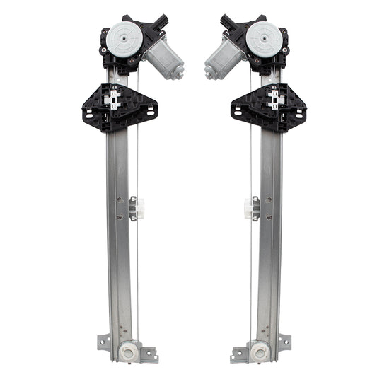 Brock Replacement Pair Power Window Regulators with Motors Compatible with 2007-2012 RDX Front Driver and Passenger Set 72250STKA02 72210STKA02