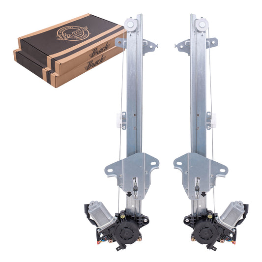 Brock Replacement Drivers and Passengers Set Power Window Regulators with Motors Compatible with 2016-2020 Civic Coupe